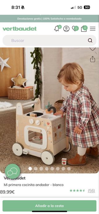 Cocina de madera correpasilos