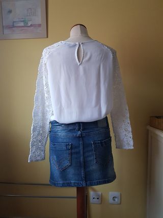 Lote blusa talla 38 y falda talla 40