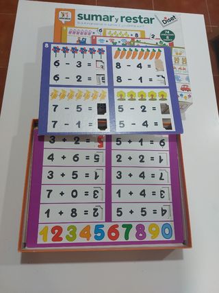 Puzzle y fichas para sumer y restar
