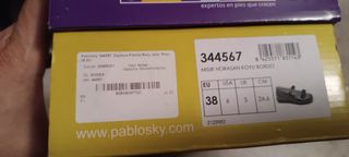 Merceditas pablosky 1 solo uso talla 38