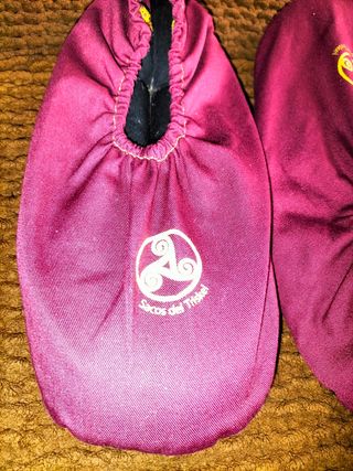 Alpargatas térmicas. Rellenas de semilla