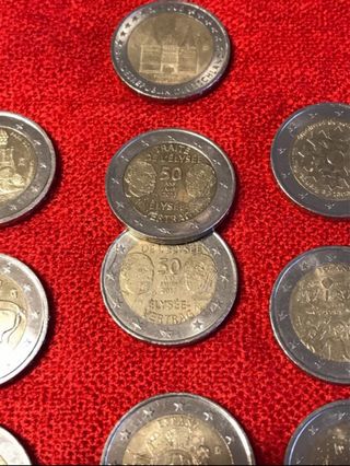Lote monedas de 2 euros raras. Coleccionistas!!