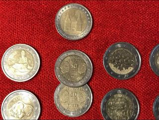 Lote monedas de 2 euros raras. Coleccionistas!!