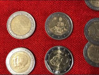 Lote monedas de 2 euros raras. Coleccionistas!!