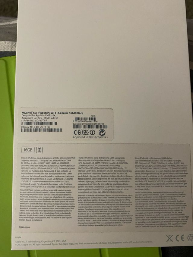 Ipad mini wiffi cellular