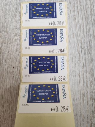 Sellos, etiquetas postales