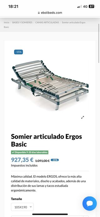 CAMA ARTICULADA PARDO ERGOS