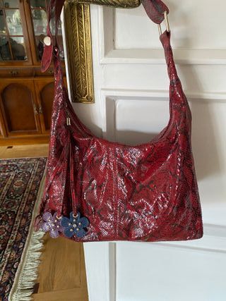 Bolso rojo de dibujo de serpiente nuevo