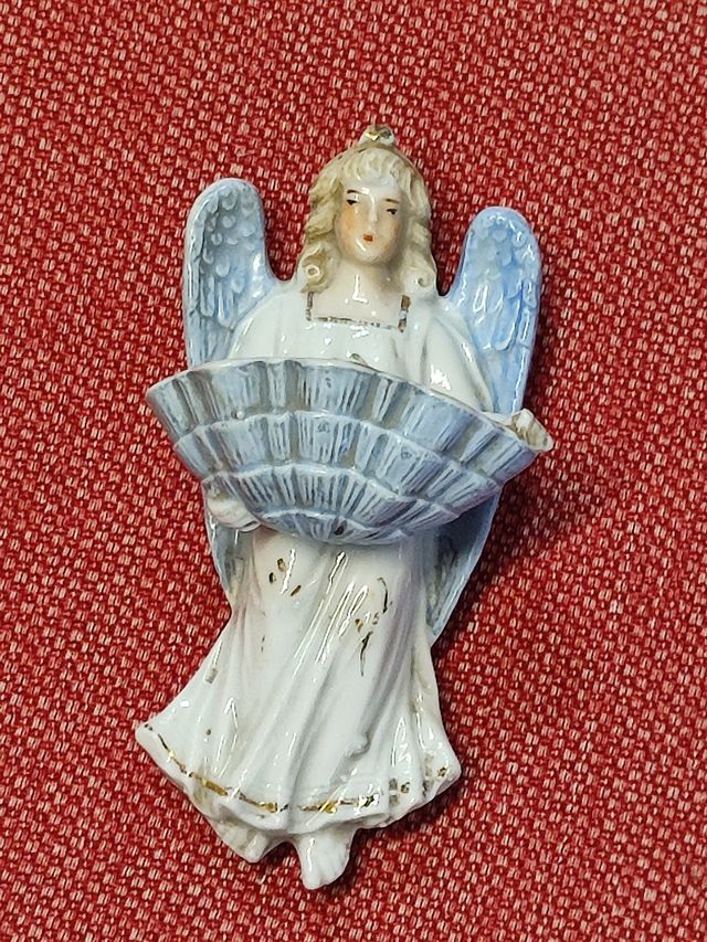 Acquasantiera epoca porcellana bisquit Acquasanti