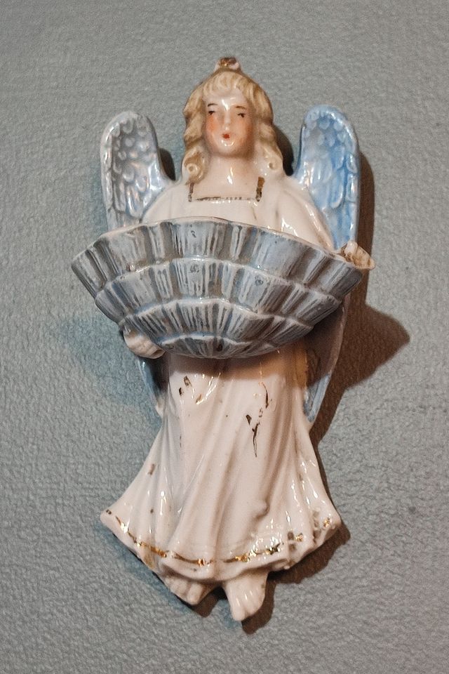 Acquasantiera epoca porcellana bisquit Acquasanti