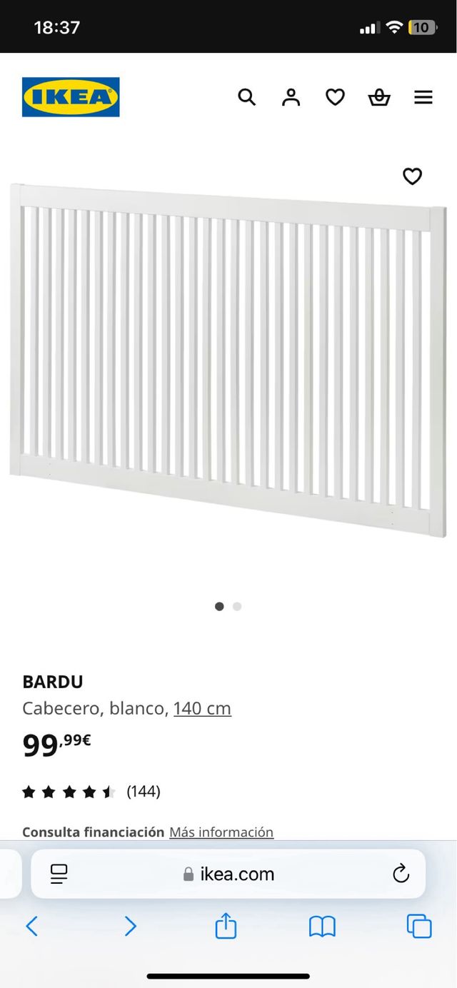 Cabecero cama BARDU ikea