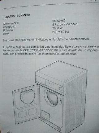 Secadora Ropa ROMMER 5kg en buen estado 