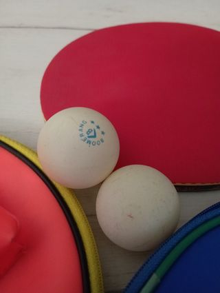 Fundas palas ping pong, pala y 2 pelotas