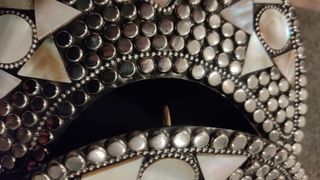 Bolso clutch nacar plateado