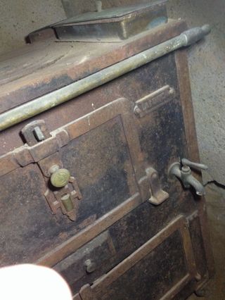 Fogones estufa antiguo leña carbon metal laton