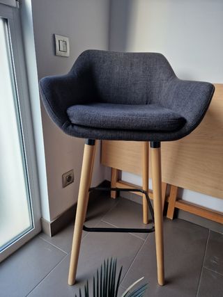 Silla alta de bar taburete high chair vintage