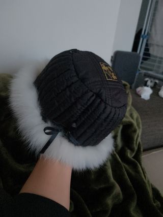 Gorro piel color blanco