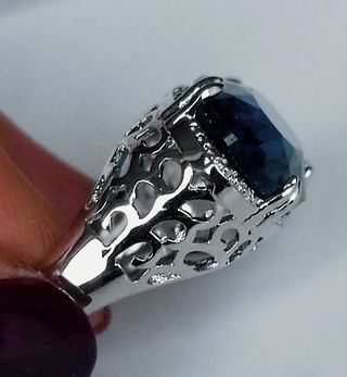 ANILLO GRANDE UNISEX ZAFIRO T 17 18 20