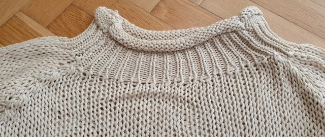 Maglione color beige corda tg unica