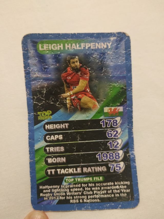Carta leigh halfpenny world rugby stars