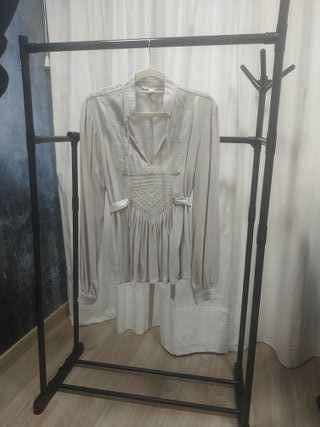 Mango Camisa bordada boho chic
