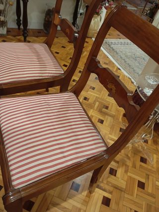 2 Sillas antiguas madera caoba silla inglesas