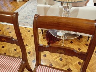 2 Sillas antiguas madera caoba silla inglesas