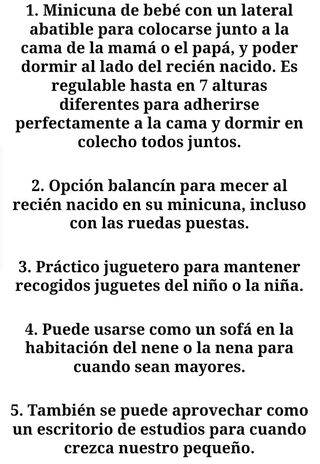 ÚLTIMOS DÍAS minicuna