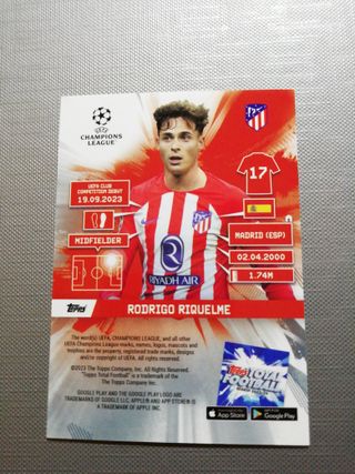 Riquelme topps total football atlético 