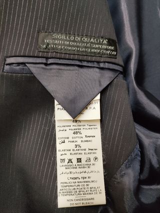 Blazer uomo gessato nero