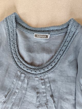 Vestido lino azul 