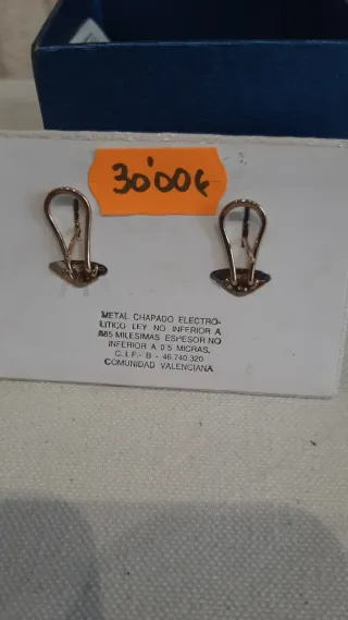 Pendientes chapado oro