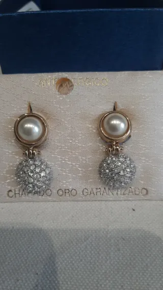 Pendientes chapado oro