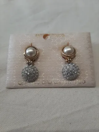 Pendientes chapado oro