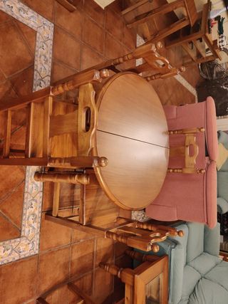 Juego de muebles rusticos de madera de pino salon