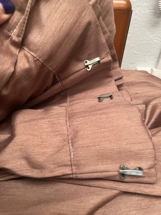 7 tende marroni in seta moka