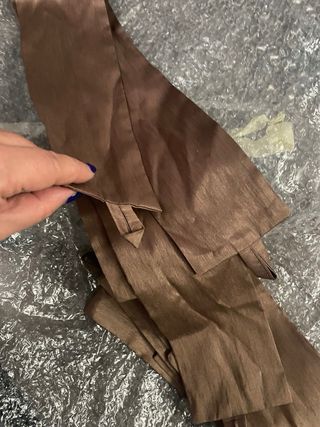 7 tende marroni in seta moka