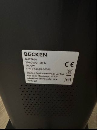 Torre Aquecimento e Ventilação Becken