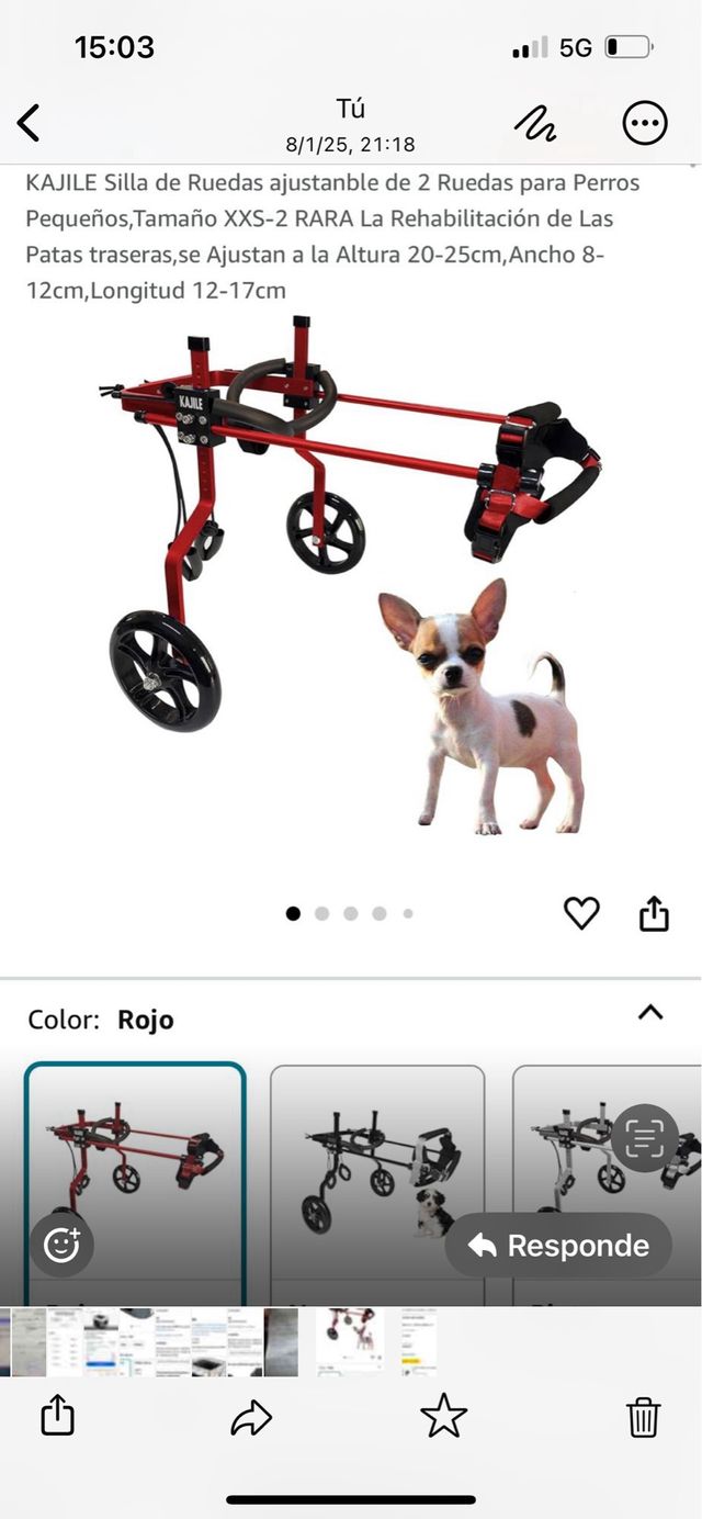 Silla de ruedas ajustable de dos ruedas