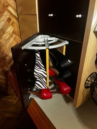 Recibidor zapatero en color madera y wengue