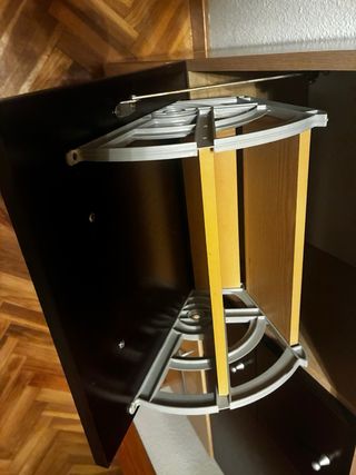 Recibidor zapatero en color madera y wengue