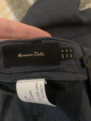 Pantalon chino massimo dutti lino y algodon mezcla