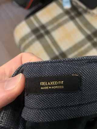 Pantalon chino massimo dutti lino y algodon mezcla