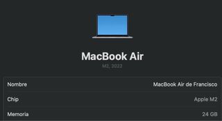 Macbook AIR M2 2022 24 GB RAM 512 GB