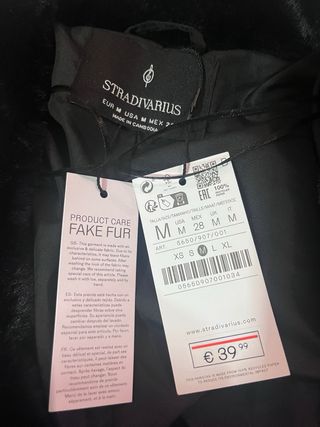 Chaqueta pelo nueva a estrenar