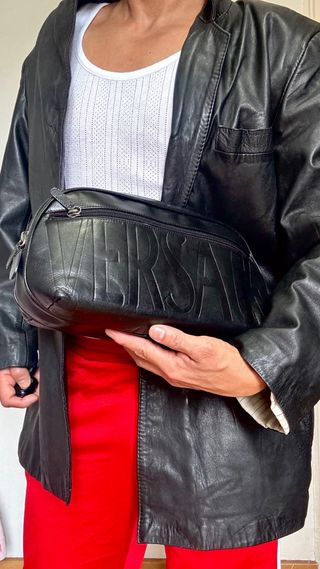 GIANNI VERSACE CLUTCH NECESER HOMBRE MUJER PIEL NG