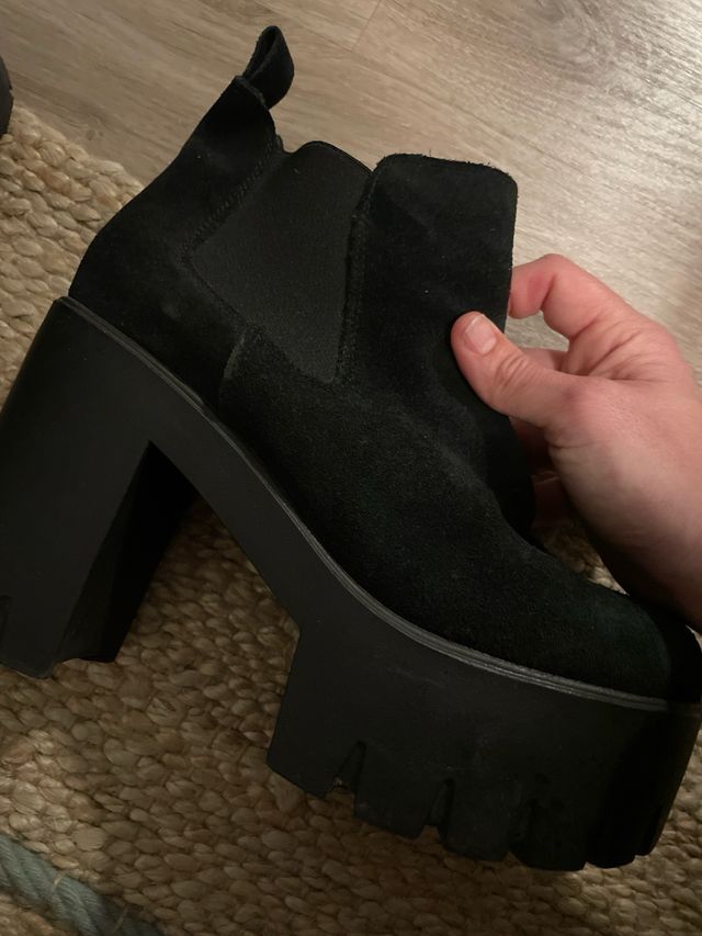 Botines negros plataforma