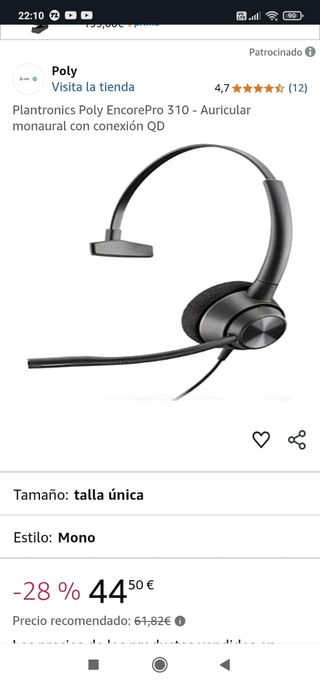 Mono auriculares con micro