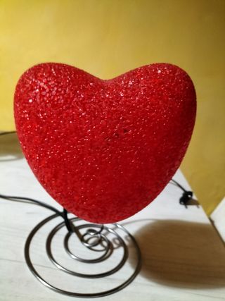 Lampada a Cuore rosso con interruttore