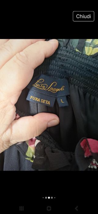 Abito a fiori in seta con fusciacca